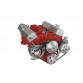 CHEVY SBC 283 350 400 SMALL BLOCK VEE BELT - ALTERNATOR AND POWER STEERING PULLEYS AND BRACKETS - LONG WATER PUMP 