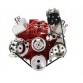 CHEVY SBC 283 350 400 SMALL BLOCK SERPENTINE CONVERSION - ALTERNATOR, AC - AIR AND POWER STEERING  LONG WATER PUMP 
