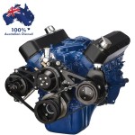 [FORD] FALCON MUSTANG WINDSOR 289 302 351W SERPENTINE PULLEY AND BRACKET CONVERSION ALTERNATOR + POWER STEERING BLACK FINISH