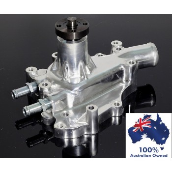 FORD FALCON MUSTANG CLEVELAND 302 351C ALUMINIUM HIGH VOLUME POLISHED WATER PUMP – BLADE DESIGN IMPELLER