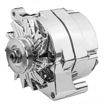 FORD FALCON MUSTANG HOTROD CHROME ALTERNATOR 100 AMP ONE WIRE CONNECTION