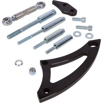 FORD FALCON MUSTANG WINDSOR 351W  VEE BELT ALTERNATOR BILLET BRACKET USE WITH ELECTRIC WATER PUMP  BLACK FINISH