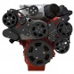 GM HOLDEN CHEVY LSA / LS 9 ENGINE SERPENTINE KIT - AC AIR COMPRESSOR, ALTERNATOR & POWER STEERING  BLACK FINISH