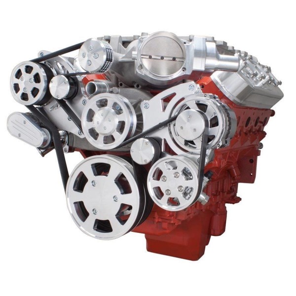 GM HOLDEN CHEVY LSA / LS 9 ENGINE SERPENTINE KIT - AC AIR COMPRESSOR, ALTERNATOR & POWER STEERING  