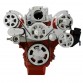GM HOLDEN CHEVY LS 1,2,3 AND 6 ENGINE SERPENTINE KIT - AC AIR COMPRESSOR, ALTERNATOR & POWER STEERING  MID MOUNT